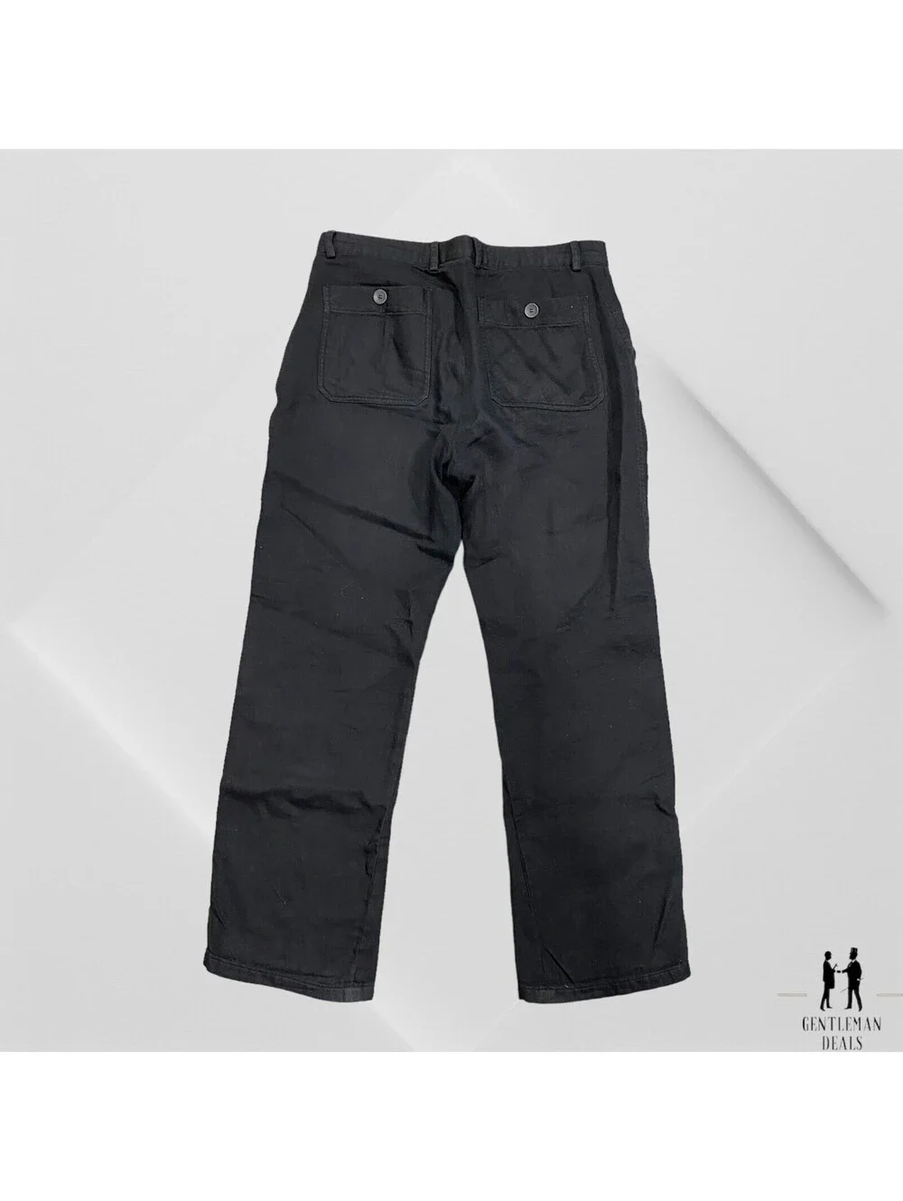 Anthony Tony Melillo Mens ATM  Black Pants Size 34 x 31 Thick Cotton Loose Pants